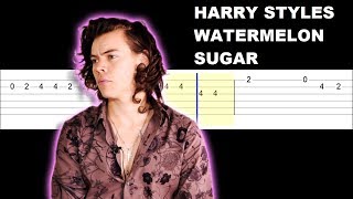 Harry Styles  Watermelon Sugar Easy Guitar Tabs Tutorial [upl. by Osugi905]