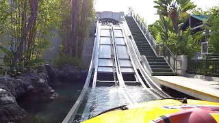 ORIGINAL Jurassic Park The Ride  Universal Studios Hollywood  Full Front POV [upl. by Wat47]