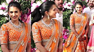 Ambani Family Choti Bahu Radhika Merchant Looks Beautiful At Akash Ambani  Shloka Mehta Wedding [upl. by Carlita45]