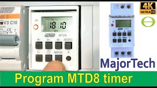 How to program a Majortech Digital Timer MTD8 [upl. by Aynad878]