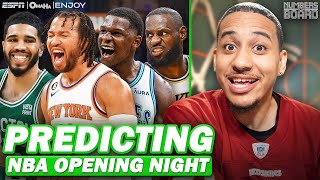 Predicting NBA Opening Night  Numbers On The Board [upl. by Htomit768]