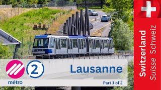 Lausanne Switzerland Metro Line M2 Part 1 [upl. by Kern]