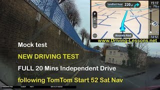 Sat Nav  full 20 minute independent drive from mock driving test [upl. by Stuart543]