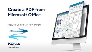 How to Create a PDF from Microsoft Office with Kofax Power PDF [upl. by Ibba]