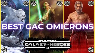 ALL GAC Omicrons Ranked in SWGOH [upl. by Schaffel40]