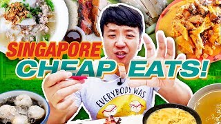 MUST TRY Singapore CHEAP EATS Hawker Street Food Tour of Singapore [upl. by Hayikat489]