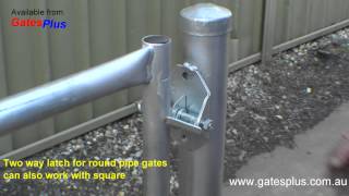 Gate Latch 2 way for round pipe and square [upl. by Kancler]