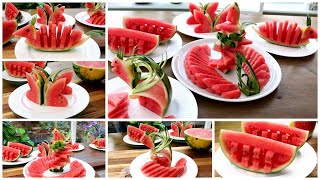 5 Watermelon Ideas Creative Food Art and Cutting Tricks [upl. by Madonna960]