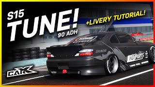 S15  90 ADH Tune amp Livery Tutorial Car X Drift Racing Spector RS  Ultimate Setup [upl. by Lirva]