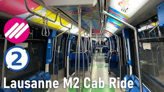 Lausanne Metro M2 Full Cab Ride [upl. by Leeanne298]