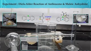 Experiment  DielsAlder Reaction of Anthracene amp Maleic Anhydride  CH2203  IISER Kolkata [upl. by Jolee]