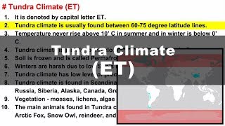 Koppen Scheme  Tundra Climate ET  UPSC IAS Geography [upl. by Clayton]