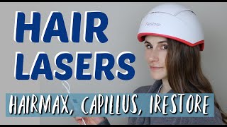 LASER THERAPY FOR HAIR GROWTH REVIEW HAIRMAX CAPILLUS IRESTORE DR DRAY [upl. by Erapsag]