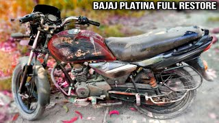 Bajaj  Platina Complete Restoration  Old Platina Motorcycle Modified  Bike Restoration  QBR [upl. by Purdy]