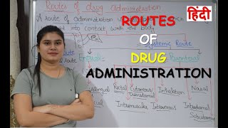 Routes of Drug Administration in Hindi  Different route of drug administration in Hindi [upl. by Alletnahs]