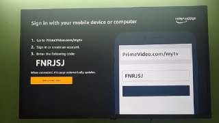 How to connect Amazon Prime Video Account from Smart TV  Where to Enter Your Code [upl. by Akfir320]