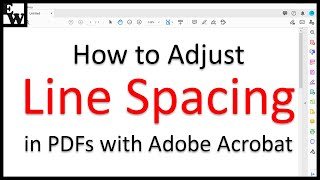 How to Adjust Line Spacing in PDFs with Adobe Acrobat [upl. by Nagaer]