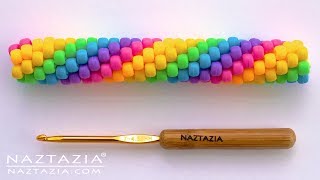 How to Crochet Bead Tubes  Beaded Crocheted Ropes by Naztazia [upl. by Erdua]