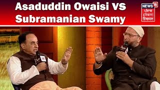 Asaduddin Owaisi vs Subramanian Swamy Full Debate  News18 Chaupal 2017 [upl. by Asilak]