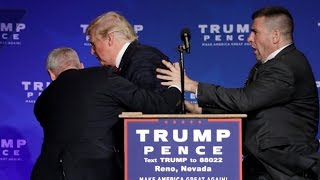 Donald Trump rushed off stage during rally in Nevada [upl. by Middlesworth580]