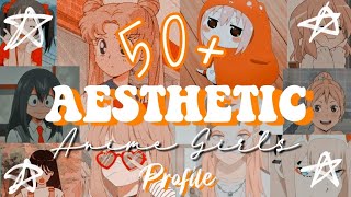 ✦ 50 aesthetic anime girls profile pictures ･ﾟ✧ [upl. by Aiveneg]