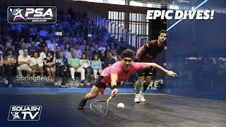 Squash 10 EPIC DIVES from the PSA World Tour [upl. by Freddi936]