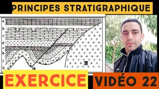 exercice principes stratigraphiques géologie 1BAC vidéo 22 [upl. by Foulk]