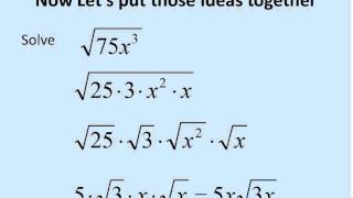 Square Roots with Variables Simplifying Math [upl. by Norval873]