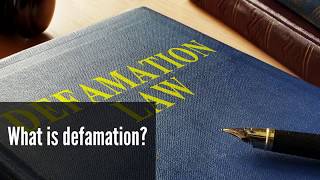 What is defamation [upl. by Latif]