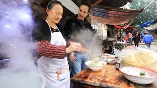 Chinese Street Food Tour in Chongqing China  BEST Alleyway Food in China [upl. by Yalc35]