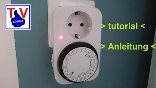 Zeitschaltuhr einstellen analog  mechanical pin timer clock set up  minuteur programmer [upl. by Dosia]