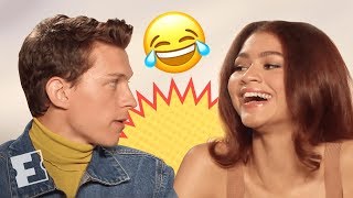 Tom Holland amp Zendayas Date Scenes Were Difficult to Shoot  SpiderMan Far From Home Interview [upl. by Nnovahs]