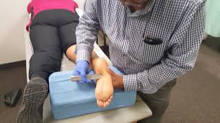 Graston Technique Demo Plantar Fascitis Mortons Neuroma PTTD [upl. by Krucik772]