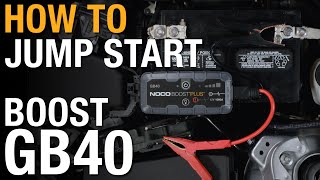 How to jump start using your NOCO Boost GB40 [upl. by Eelyk]