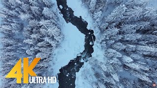 4K Fascinating Aerial Views of Canada  7 HOURS Wintertime Ambient Drone Film  Part 2 [upl. by Shaddock483]