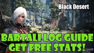 Black Desert Bartali Adventure Log Overview and Book 1 Guide  Free Bonus AP DP and Inventory [upl. by Poliard]