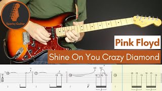 Shine on You Crazy Diamond Parts 15  Pink Floyd  Learn to Play Guitar Cover amp Tab [upl. by Ibrahim787]