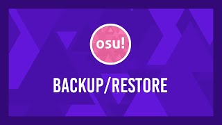 Osu Songskin backup and restore [upl. by Amitie]