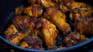 The BEST Air Fryer Baked Honey BBQ Chicken Wings EVER  Chicken Wing Recipes [upl. by Bondon250]