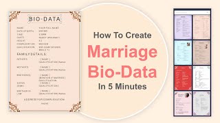 Best Online marriage biodata maker Websites  Create Your Free biodata🔥  Create marriage biodata [upl. by Chaddie]