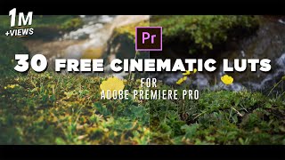 30 FREE Cinematic Luts  Color Grading  How to apply Luts in Adobe Premiere Pro [upl. by Otho633]