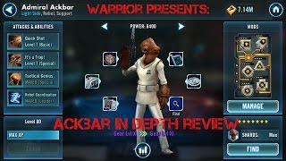 Admiral Ackbar In Depth Character Review Star Wars Galaxy of Heroes [upl. by Ttsepmet]