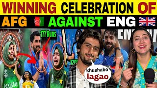 WINNING CELEBRATION OF AFGHAN 🇦🇫 AGAINST ENGLAND  LAHORE SHOCKED TO SEE [upl. by Odrick]