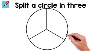 How to split a circle into three real easy [upl. by Jahncke40]