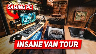 The Ultimate VANLIFE GAMING Van Tour  Ram Promaster [upl. by Hesler]