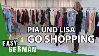 Pia and Lisa go shopping  Easy German 85 [upl. by Nnodnarb]