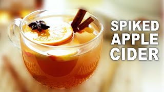 Spiked Apple Cider 🍎 EASY QUICKFIX Holiday Cocktail [upl. by Yrred]