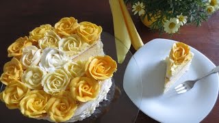 Mother´s Day Cake Muttertagstorte  ZitronenChiffonRosenTorte [upl. by Rizika]