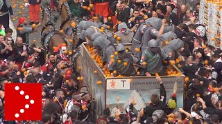 Ivrea Carnevale 2019 la battaglia delle arance [upl. by Ihtac634]