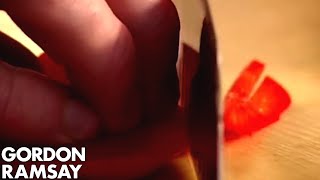 How to Cut A Bell Pepper  Gordon Ramsay [upl. by Stefanie334]